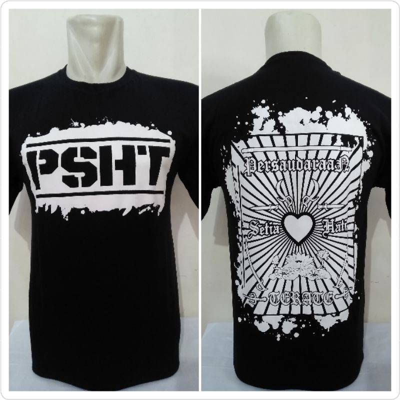 Kaos Distro premium PSHT lambang bercak putih