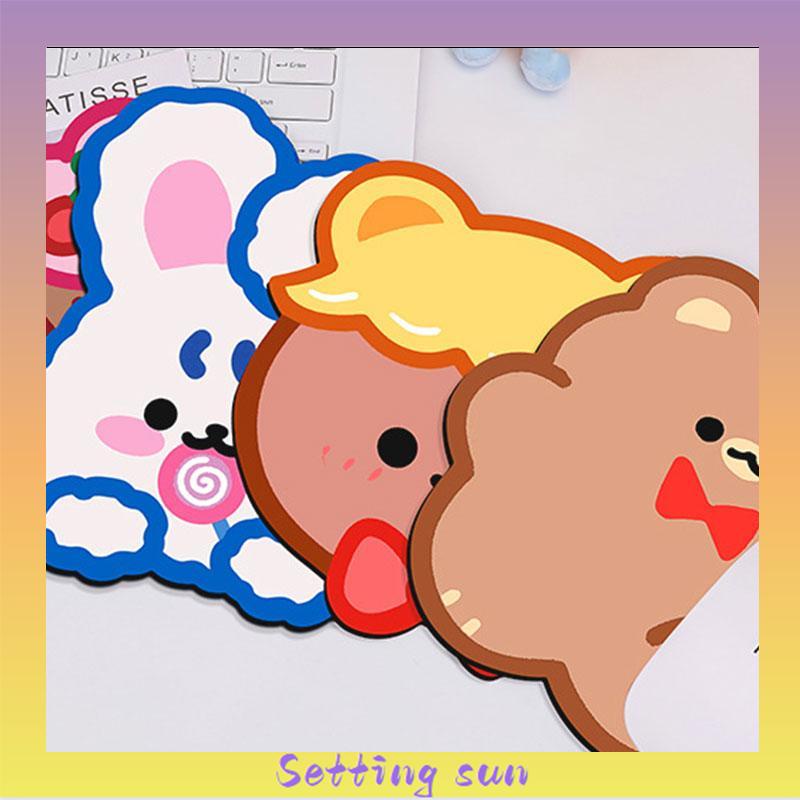 Mouse Pad Anti Slip Motif Print Kartun Untuk Aksesoris Komputer TN