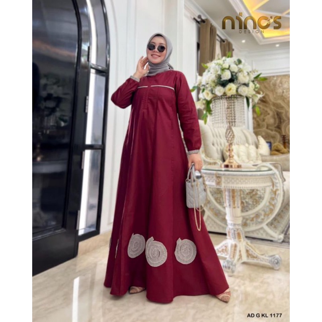gamis ninos design original terbaru busui gamis polos