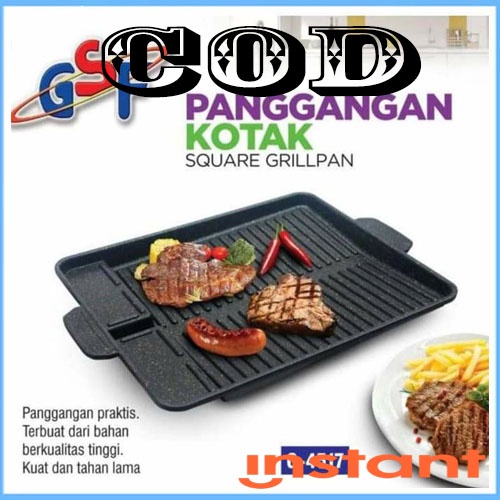 GSF GRILL PAN PANGGANGAN KOTAK BBQ YAKINIKU G-4517 G4517 ANTI LENGKET TEBAL mantap