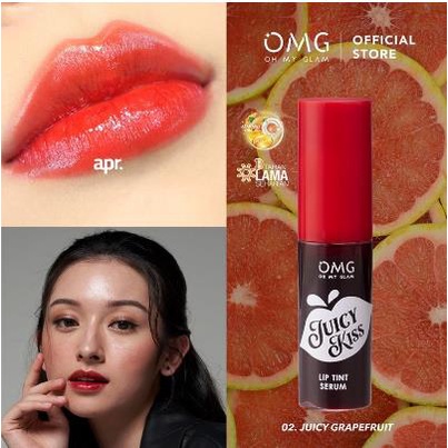 ^ KYRA ^ OMG Liptint Serum Juicy Kiss Lip Tint With Sweet Almond Oil Olive Serum vitamin C And E