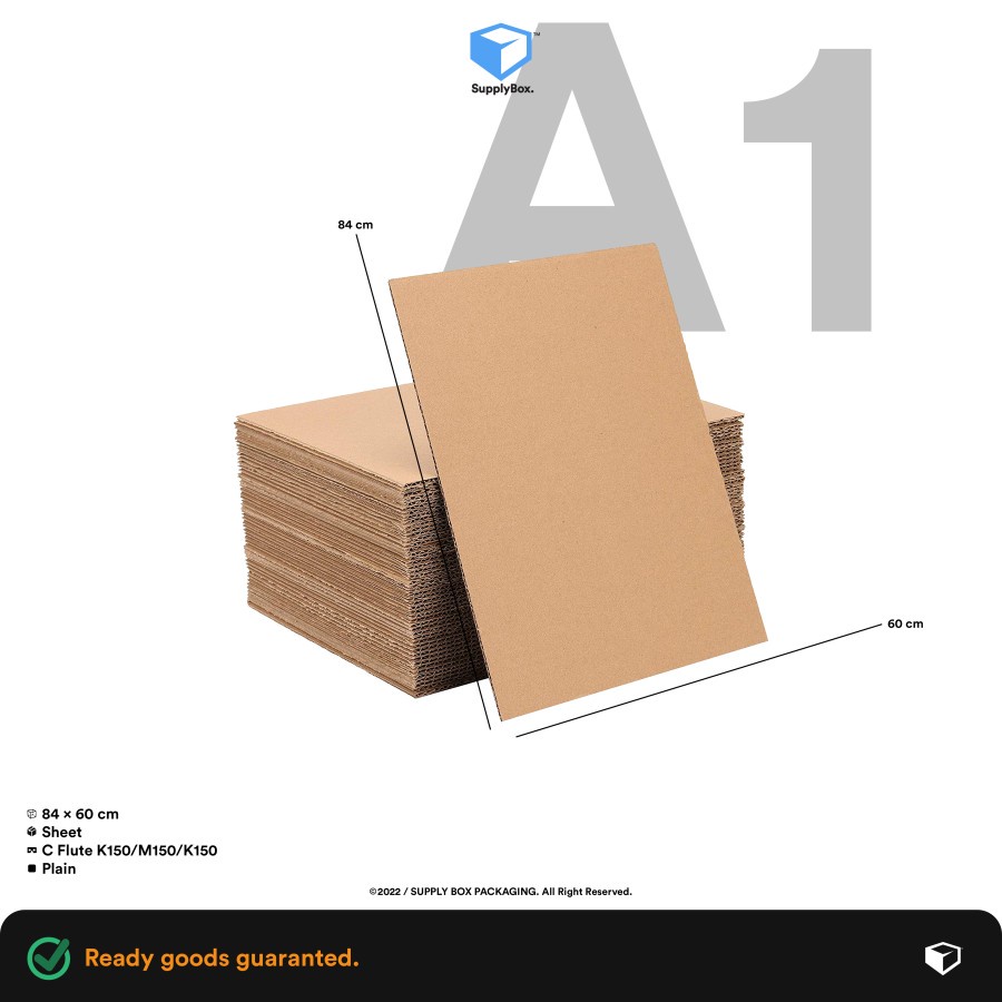 

Kardus Lembaran 84 x 60 cm A1 | Sheet | Cardboard