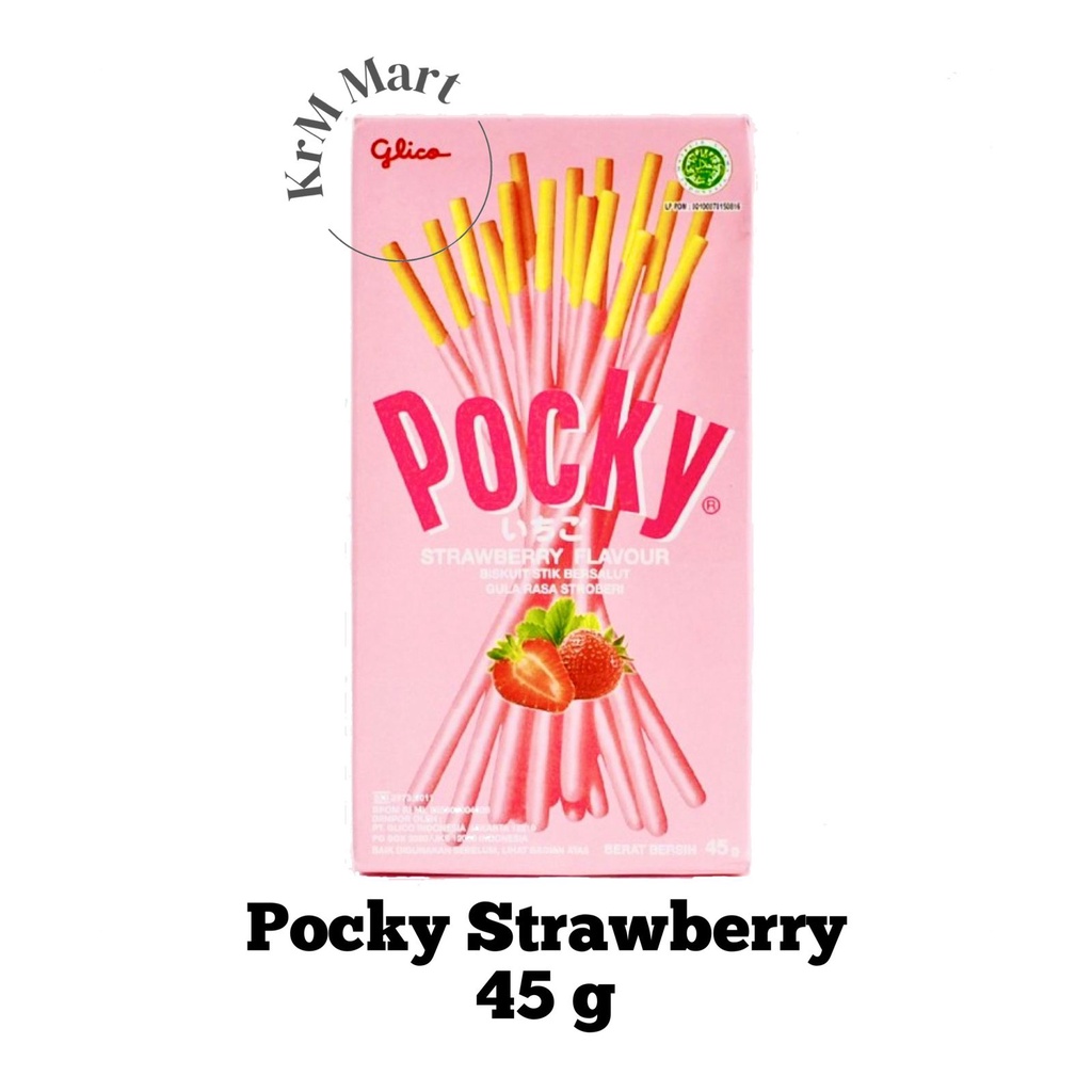 

Glico Pocky Strawberry 45 gr biskuit stik 45gr stroberi