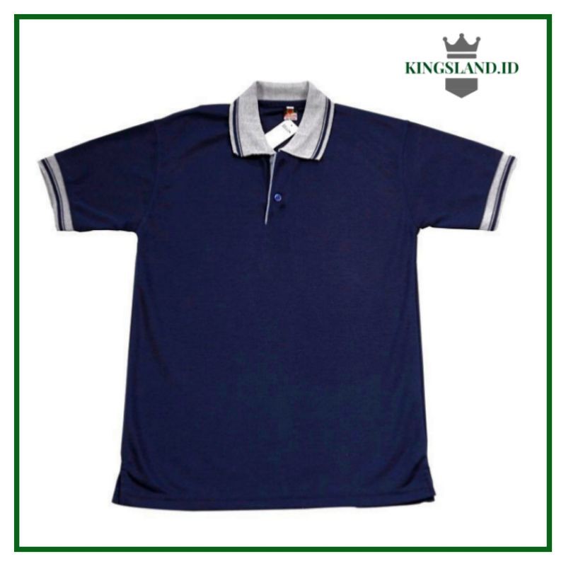 BAJU KERAH PRIA / BAJU BERKERAH PRIA POLOS KAOS POLO NAVY ABU TERBARU GROSIR