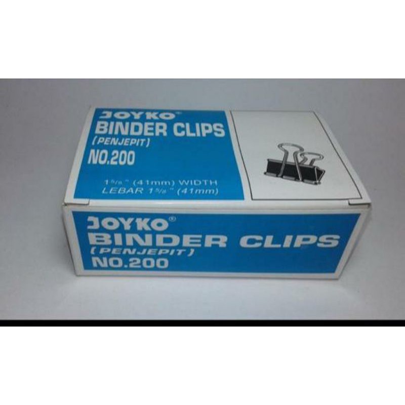 

JOYKO BINDER CLIP NO 200 41MM 1 5 8 INCH PENJEPIT KERTAS KLIP KERTAS