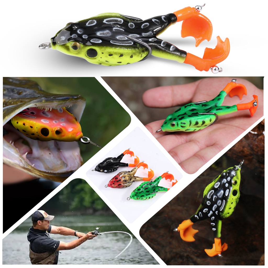 1 PC Katak Memancing Umpan Berputar Kaki 9 Cm/13G Thunder Frog Lure Baru Lembut Umpan Umpan Thunder