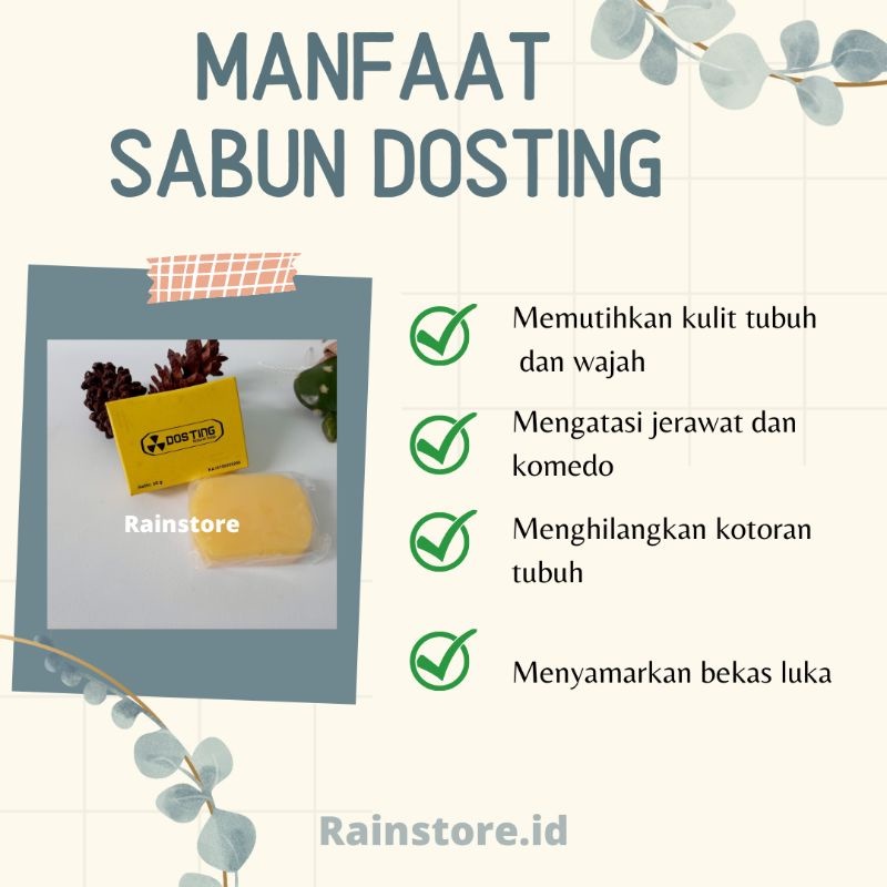 Sabun Dosting Pemutih / Dosting Whitening Soap / BPOM ORIGINAL 100%