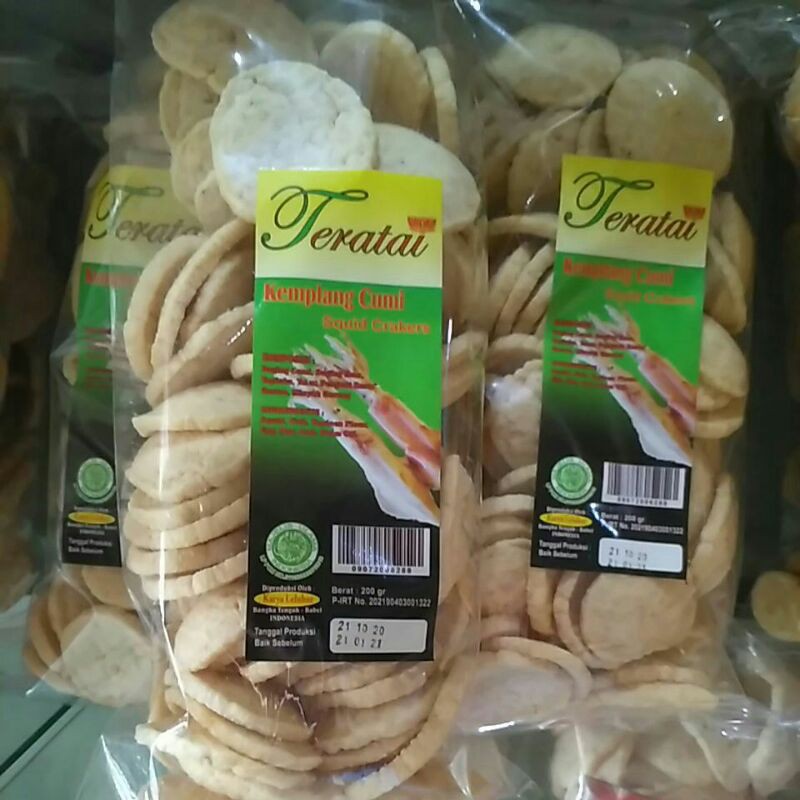 

LEK SNACK . Kemplang Cumi merk Teratai "CEMILAN BANGKA