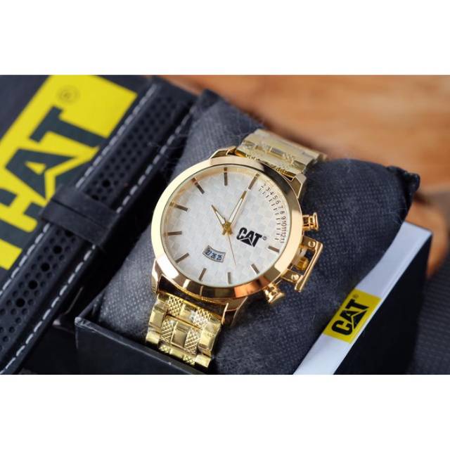 Jam Fashion Pria Caterpilar Rantai Fullset