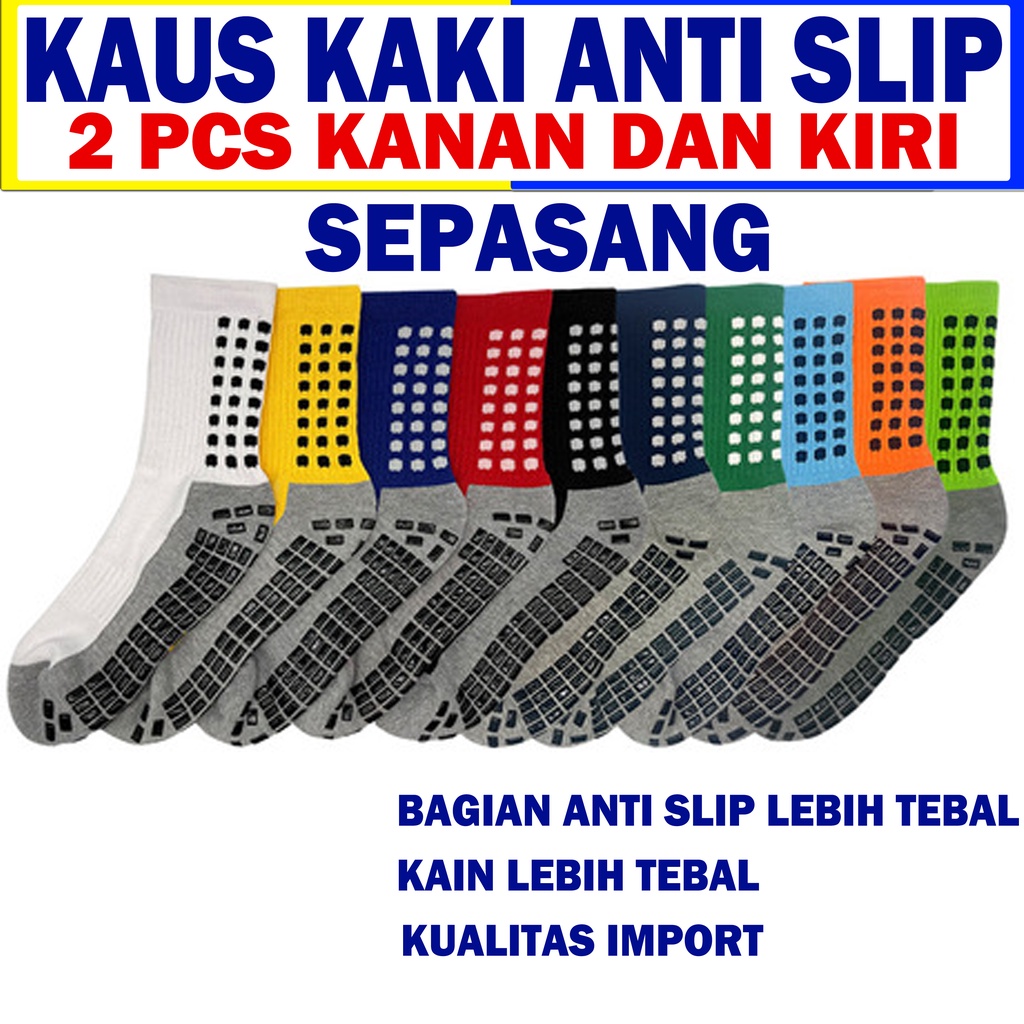 Kaos kaki futsal anti slip grip socks grip gripsox kaoskaki bola sepak import football