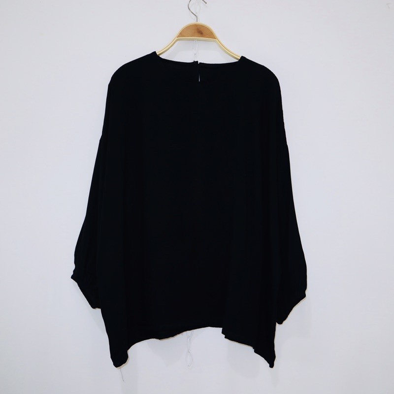 Ziva Blouse Atasan Wanita Bahan Rayon Twill Lengan Balon Karet Oversize Jumbo XXL LD 120 cm
