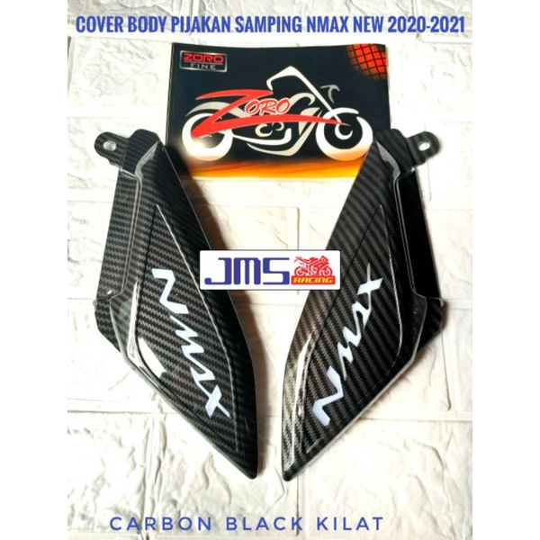 cover tutup carbon bodi pijakan kaki samping yamaha nmax new zoro