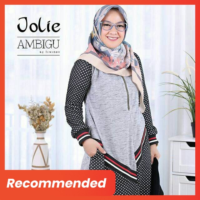 JOLIE, GAMIS Dress Rok Maxi Maxy Lengan Panjang BAHAN Kaos Tebal BABYTERRY PREMIUM - AMBIGU By IRWIN