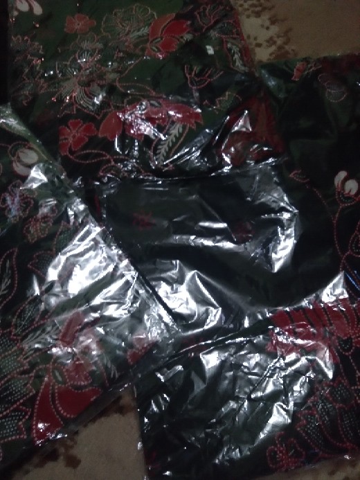 Batik Couple Keluarga Sania Ruffle Ori Ndoro Jowi Dnt Motif Sakura Merah