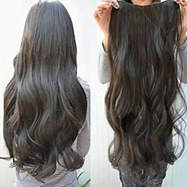 HAIR CLIP ASLI HUMAN HAIR 50CM