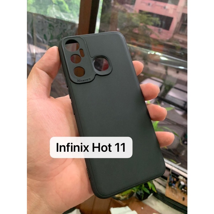 Infinix Hot 11 / Hot 11s cover Soft Case Black macaron Protect Camera Infinix Hot11