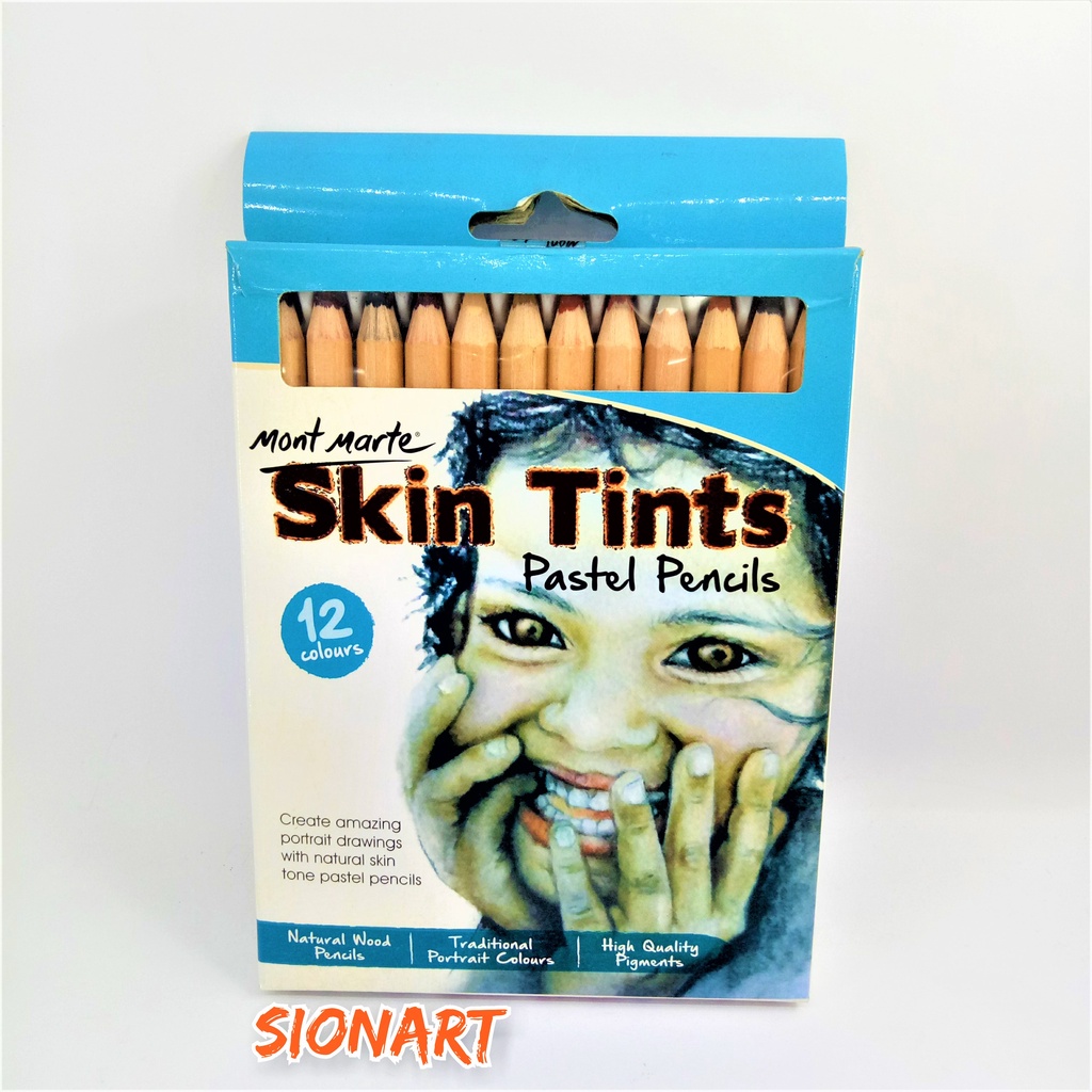 

Mont Marte Skin Tints Pastel Pencils Set 12 Colours