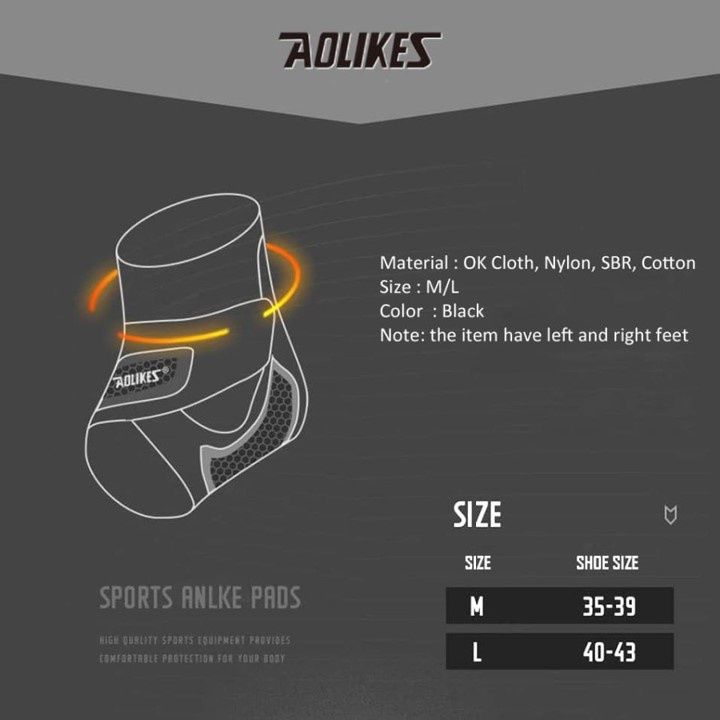 Aolikes Ankle Support Brace Deker Pelindung Engkel Pergelangan Kaki