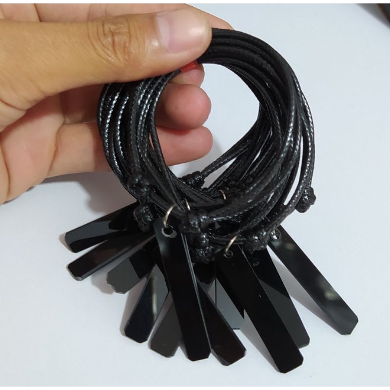 12pcs Gelang Plat Tali Korea 2MM Untuk Ukir Nama