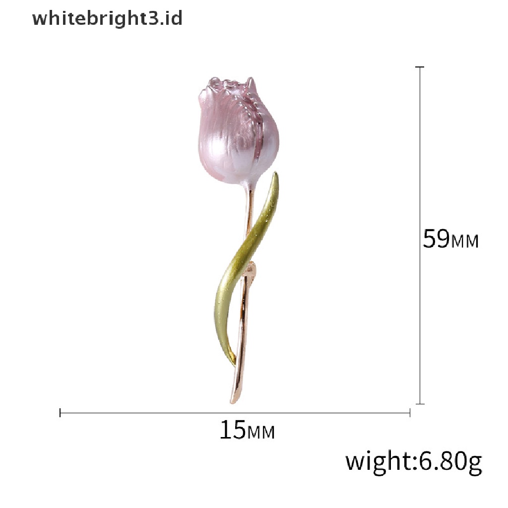 (whitebright3.id) Pin Bros Bunga Tulip Untuk Wanita