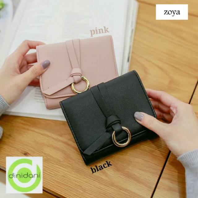 Dompet Wanita Lipat Dompet Mini Kulit Sintetis Zoya Slot kartu BISA COD