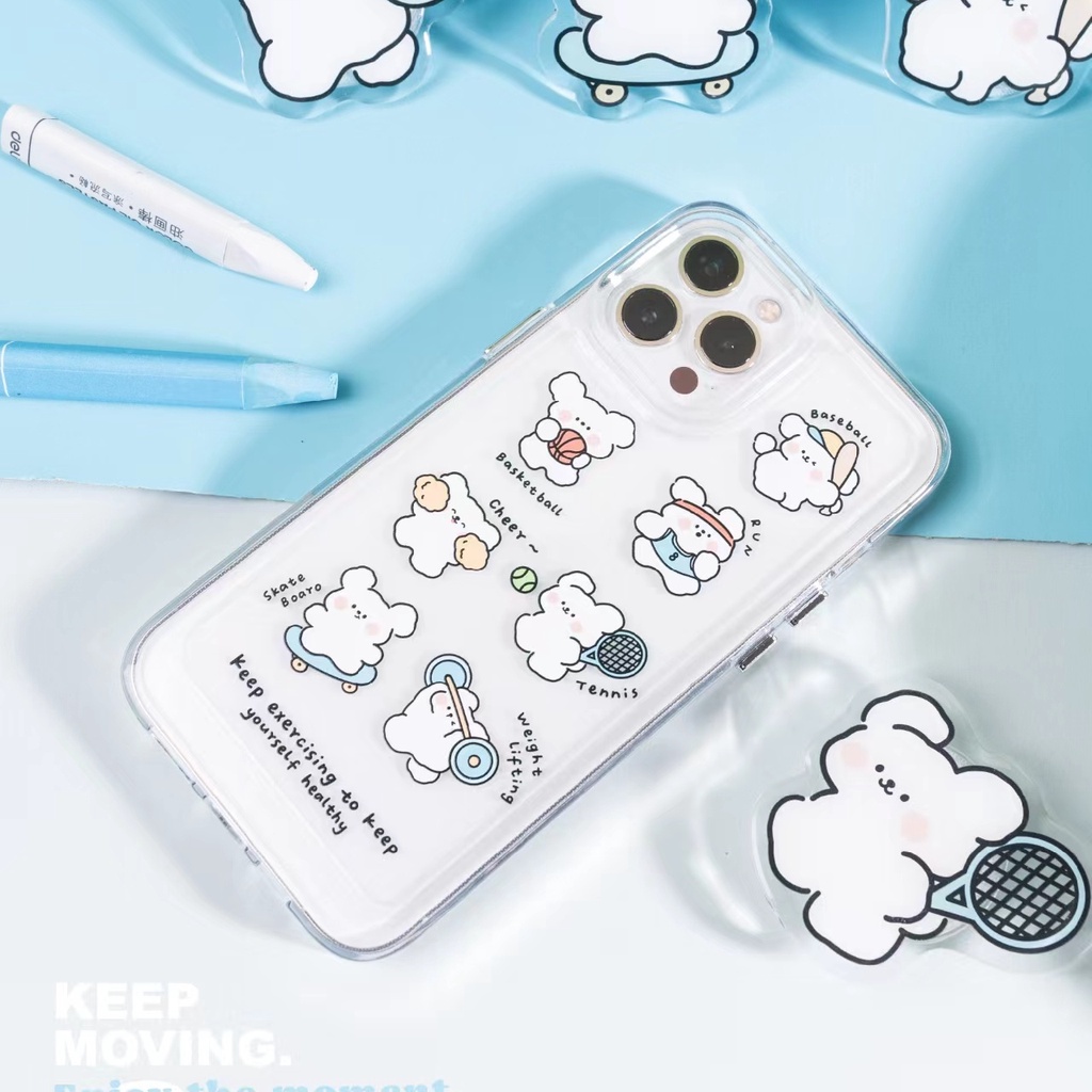 Case Pelindung Bahan Akrilik TPU Untuk iPhone 11 13pro 13prm 12 7Plus xs 8Plus XR 7 8 XR 11pro xs Max 12Pro Max