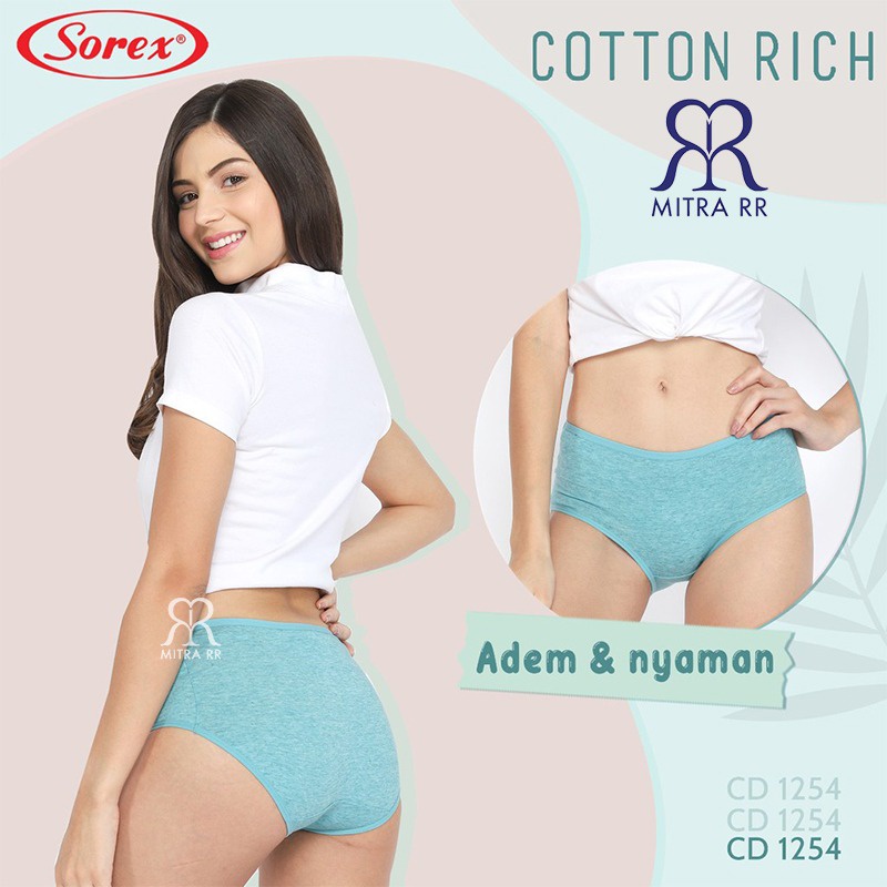 CD Sorex 1254 Celana Dalam Wanita Cotton Rich Katun Premium Women Underwear Fit to XL