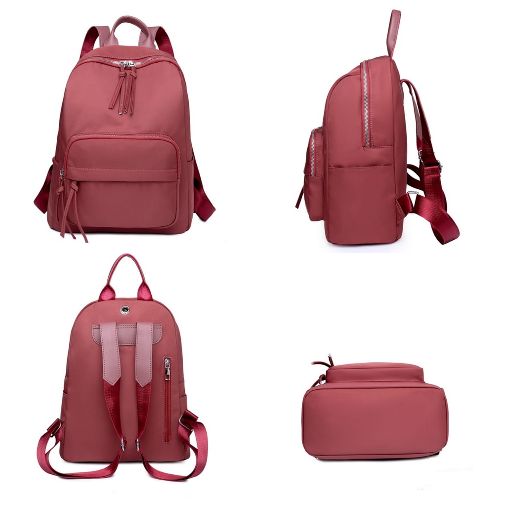 TAS RANSEL KOREA WANITA ANTI AIR BACKPACK IMPORT CEWEK TURNEY MERAH TA521M2 GENDONG PUNGGUNG SEKOLAH KULIAH KERJA BATAM PREMIUM KEKINIAN REMAJA