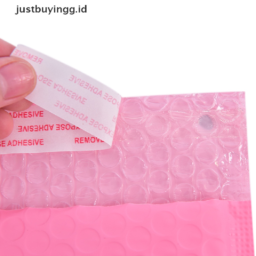 10pcs Kantong Bubble Bahan Plastik Warna Pink Untuk Pengiriman