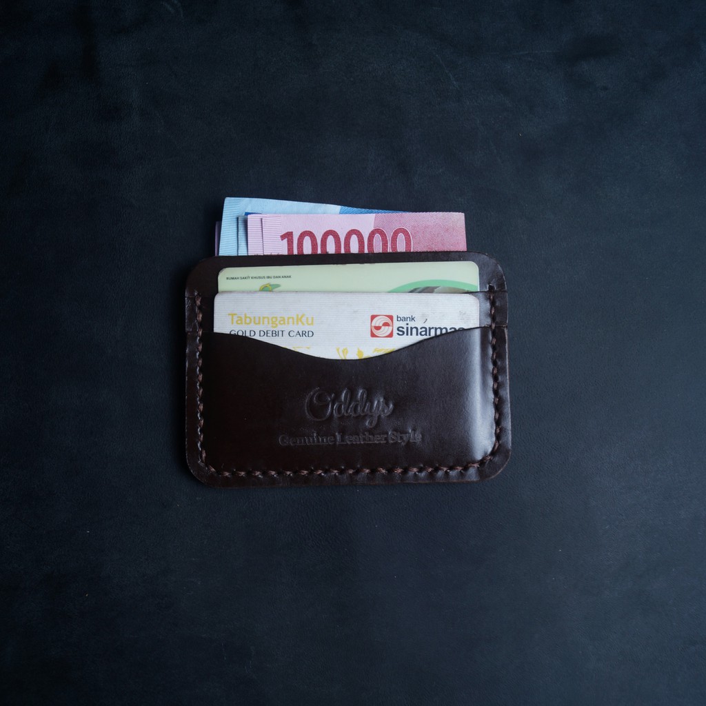 CANYON Leather Card Holder in Brown - Dompet Kartu Kulit Asli