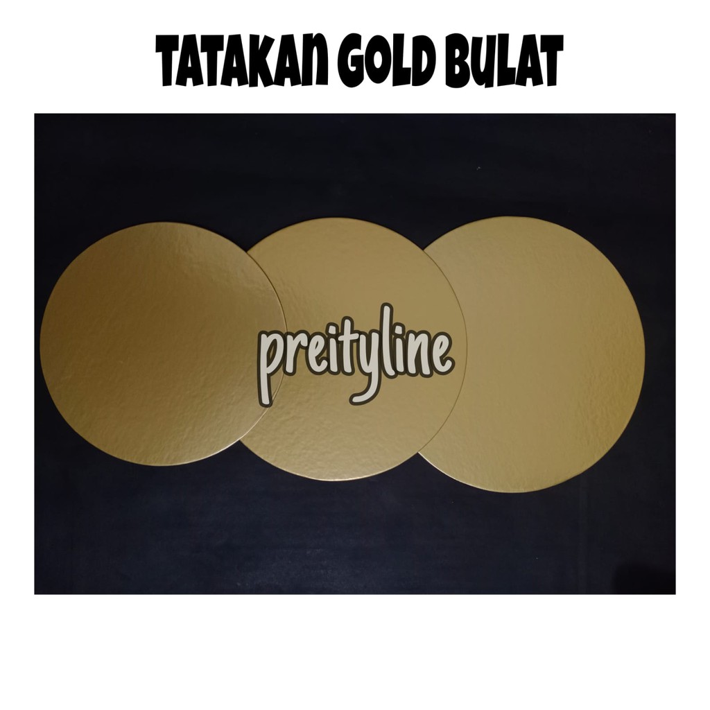 Tatakan Alas Kue Tart GOLD BULAT