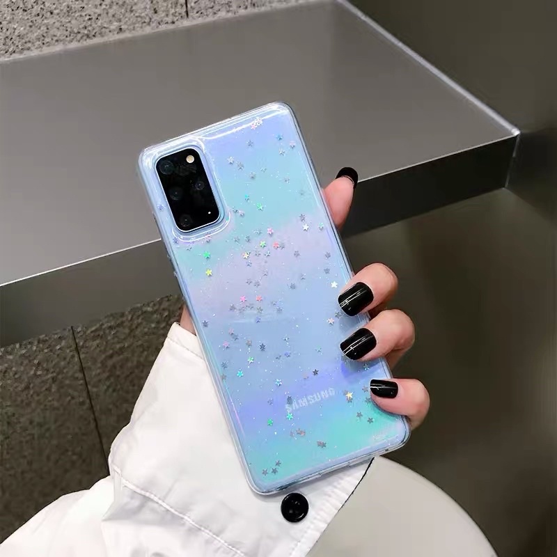 Glitter Star Case Iphone Oppo Vivo Xiaomi Samsung Huawei Realme A03s Y75 V23 S21 plus Ultra Note 10 20 S20 S10