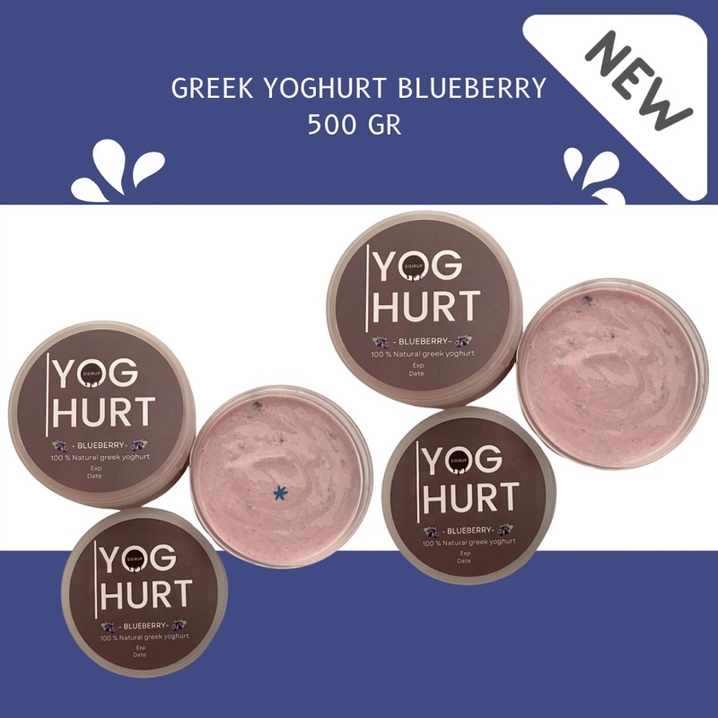 Greek Yoghurt Blueberry / Bluberi 500GR / Homemade Geek Yoghurt