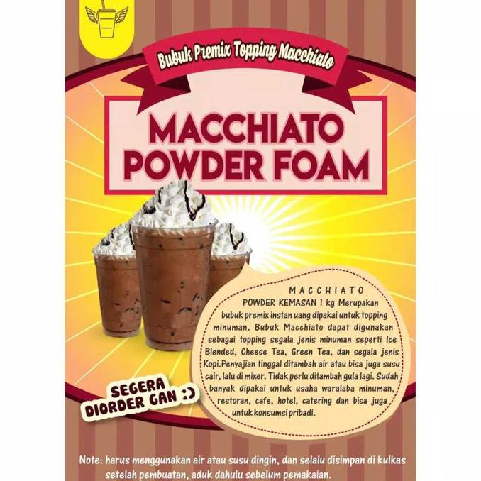 

Spesial Promo TOPPING MACHIATO FOAM POWDER TERLARIS 1KG
