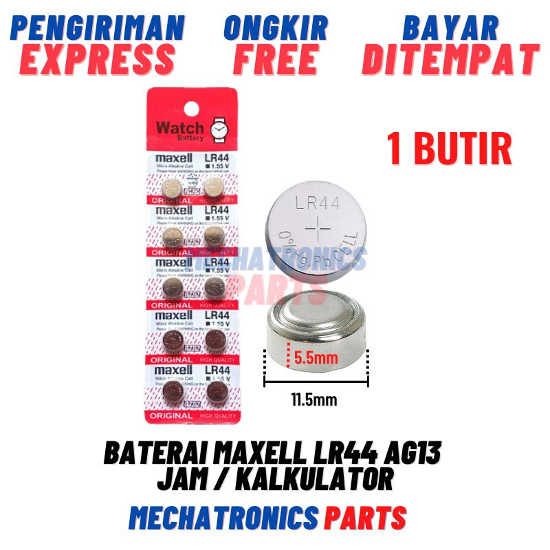 [5309] Baterai Maxell LR44 AG13 LR 44 AG 13 Jam / Kalkulator