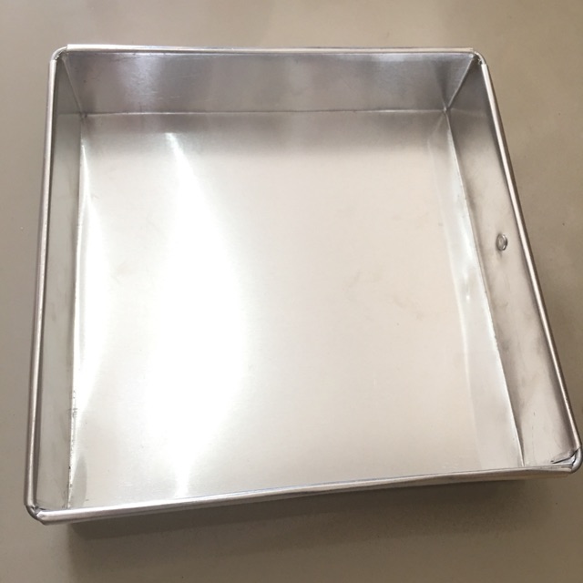 Loyang kotak Aluminium Tebal kue BOLU GULUNG tinggi 4 cm