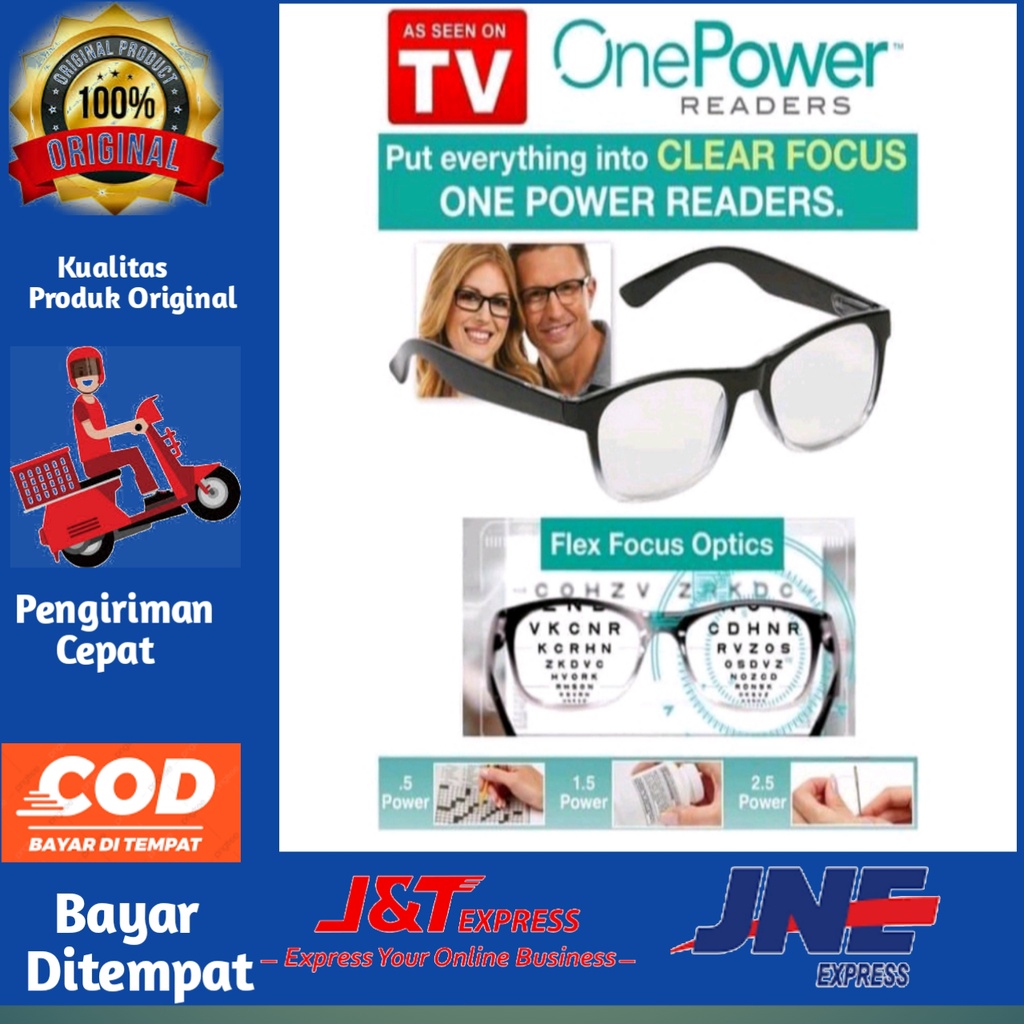 [BISA COD] Kacamata Baca Plus Auto Focus Adjusment Ajaib One Power Readers Untuk Pria Dan Wanita Original 100%