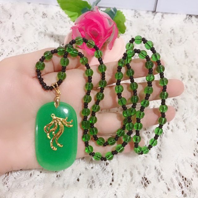 kalung giok asli lapis emas awet