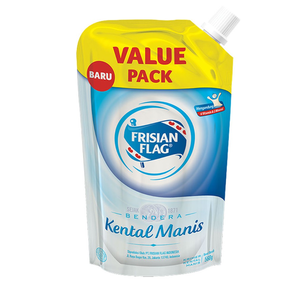 

FRISIAN FLAG SUSU KENTAL MANIS POUCH PUTIH 560 GR