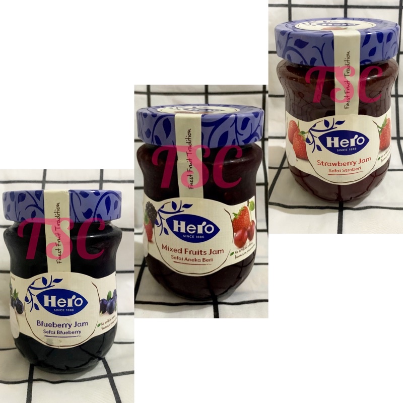 

Hero Mixed Fruits Jam 340gr / Selai Aneka Beri / Hero Spread / Hero Strawberry Jam / Stroberi / Selai Buah Stroberi / Hero Blueberry Jam / Selai Blueberry