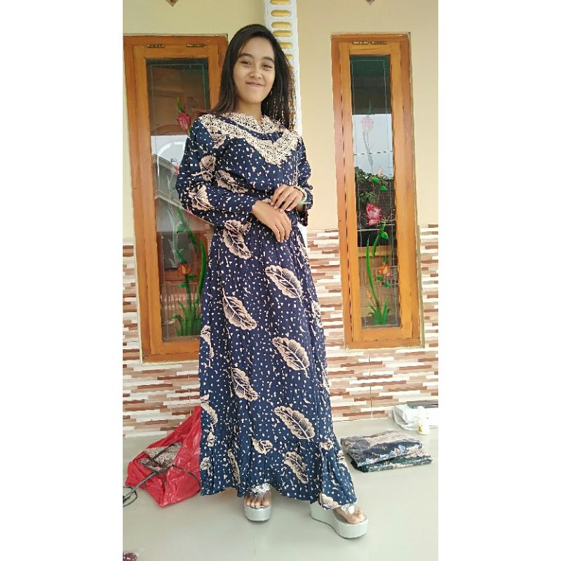 Daster murah. Daster arab renda lengan panjang