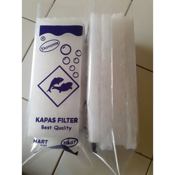 kapas filter aquarium dan kolam 4 lapis murah plastik unggu