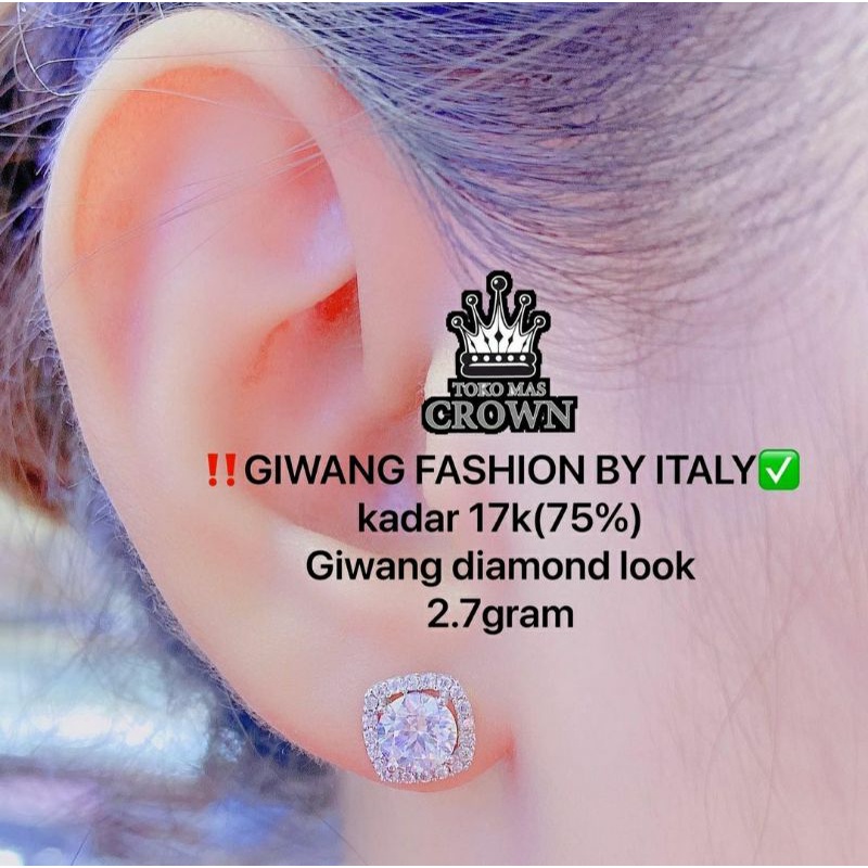 TokoMasCrownLokasariGiwang Kotak Diamond Look New Emas Asli
