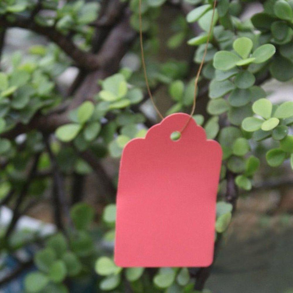 Agustina 100pcs Label Tanaman Berkebun36 * 25MM Mark Strip Mini Reusable Tebal Nursery Hanging