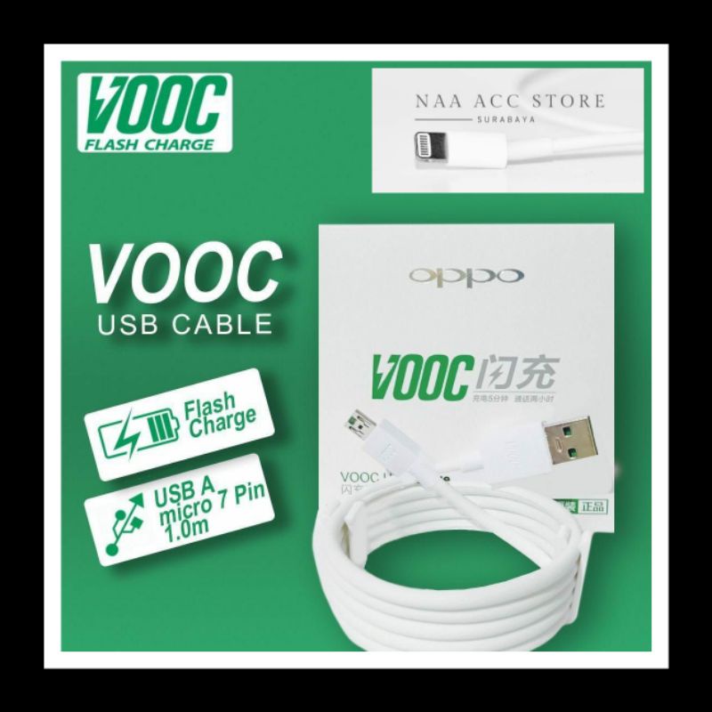 ( GARANSI VOOC)Kabel data / Kabel Charger  OPPO ORIGINAL 100% F9 ,F11, Find 7, Find 7A, N3, R5, R7, R7s,R17, R7 Plus, F1 Plus A3S Find X, Reno 2, Reno 2F, Reno 3, Reno 4,Reno 5,A52, A53, A92, A5 2020, A9 2020 VOOC Quick Charge