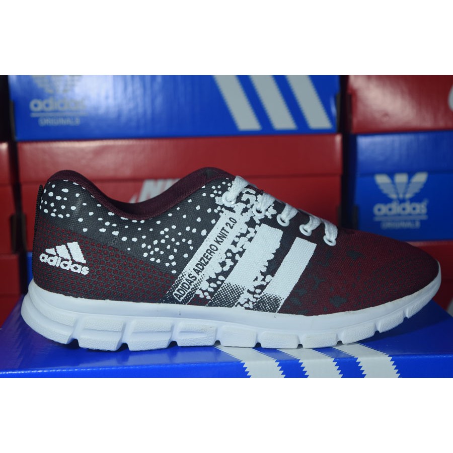 SEPATU ADIDAS ADIZERO KNIT 2.0 MERAH MAROON