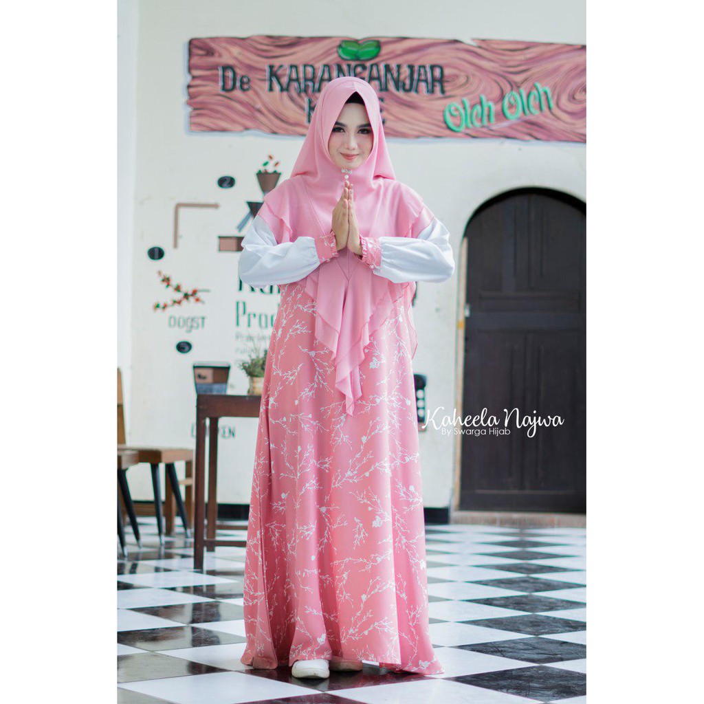 gamis kaheela najwa pink by swarga hijab (gamis only)