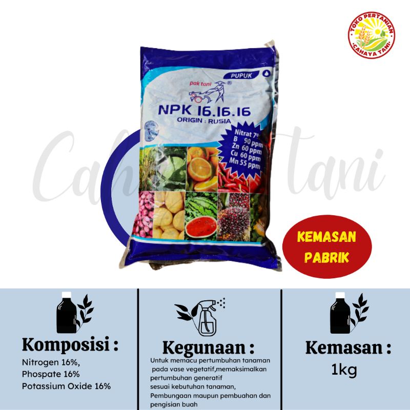 PUPUK NPK 161616 PAK TANI 1KG