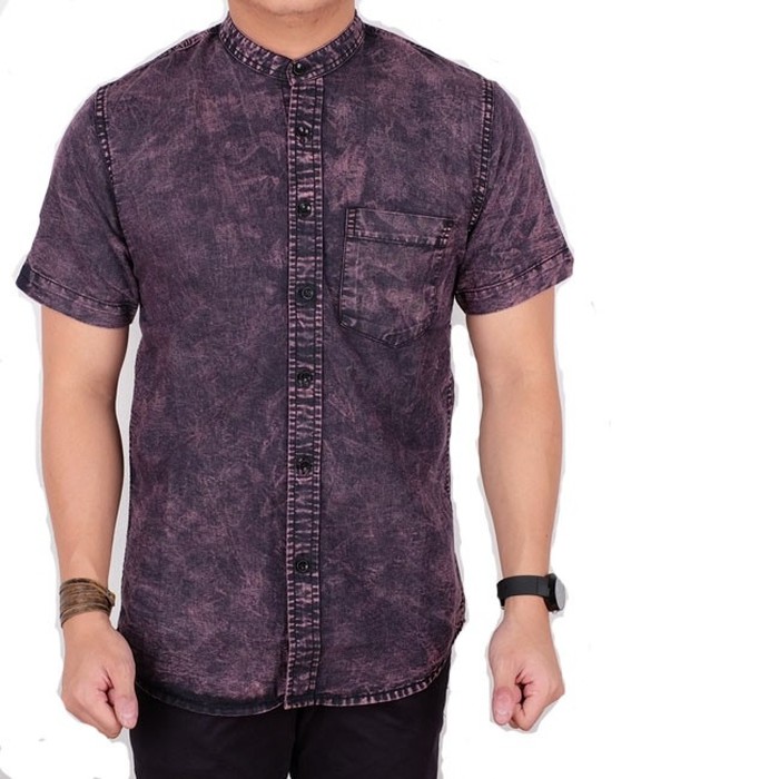 Kemeja Jeans Pria Baju Atasan Lengan Pendek Levis Hem Cowok Ns3 JX257  fit Cowok Premium