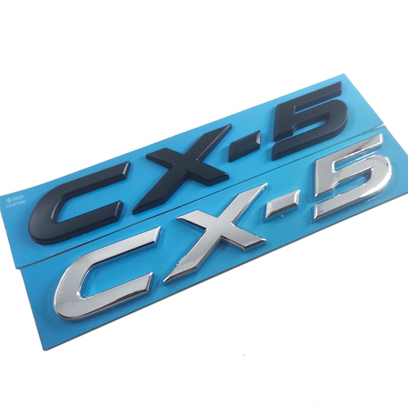 1pc Stiker Emblem Logo CX5 Pengganti Bahan ABS Warna Krom Hitam Untuk MAZDA CX-5